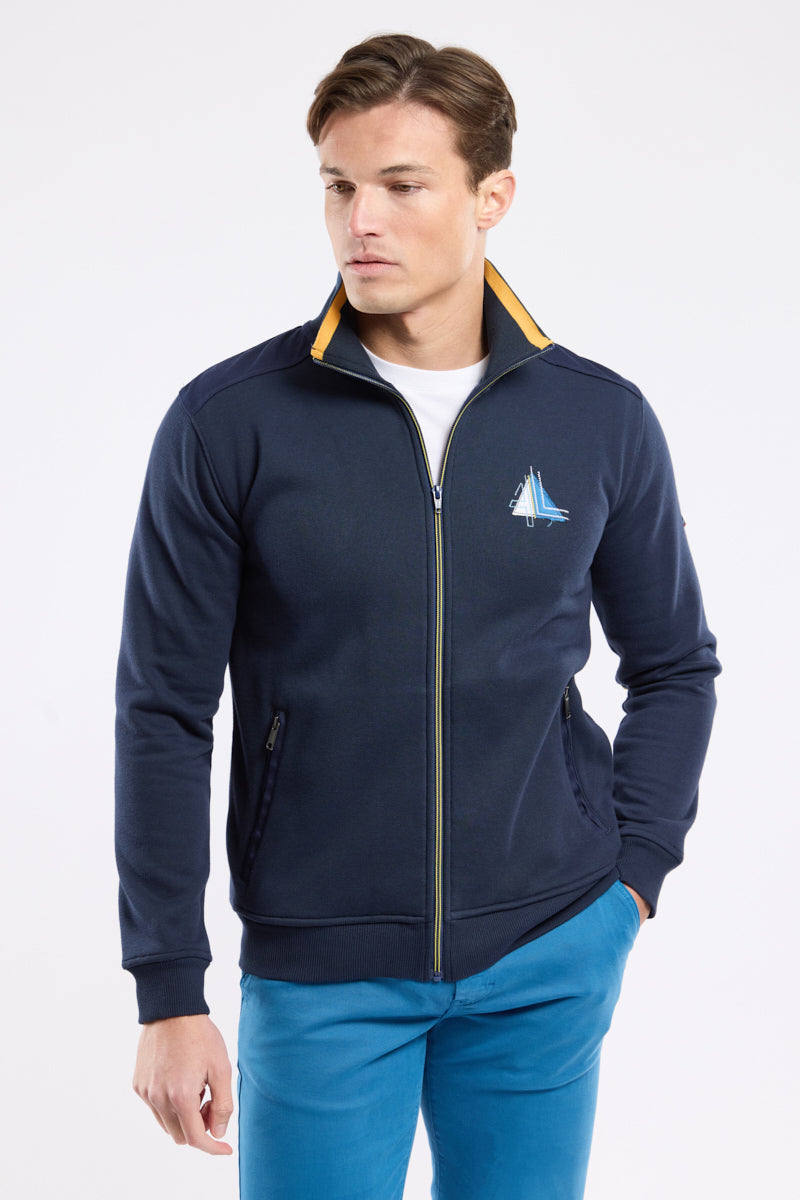 armor-lux-gilet-zipp-molleton-coudi-res-homme image 1