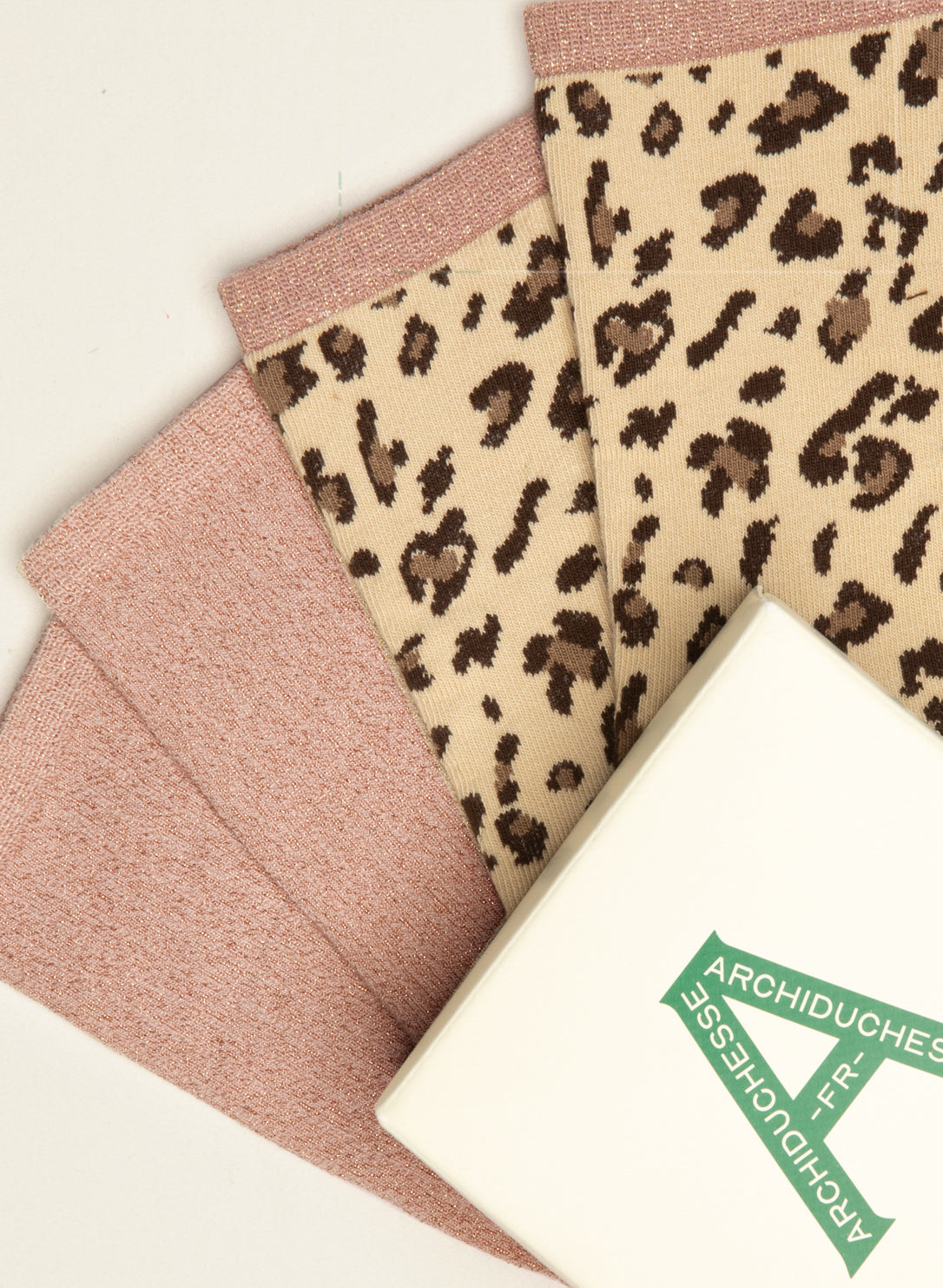 archiduchesse-duo-l-opard-scintillante-rose-paillet-e-rose-macaron-chaussettes-c image 3