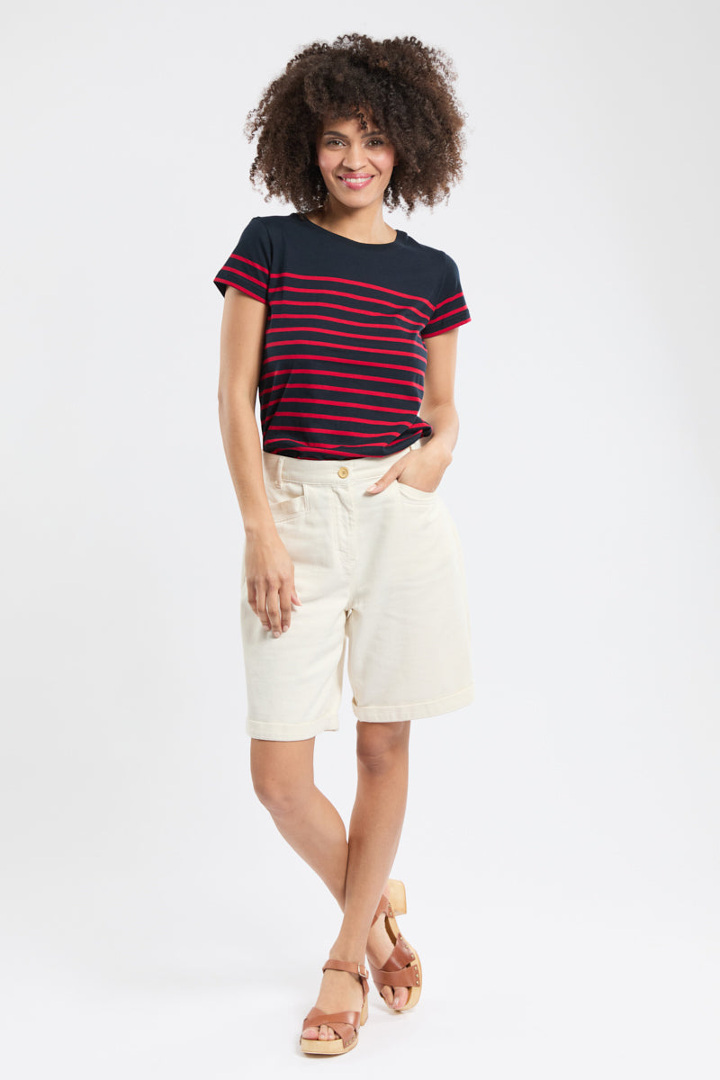 armor-lux-marini-re-etel-femme-coton-l-ger-manches-courtes-h-ritage image 4