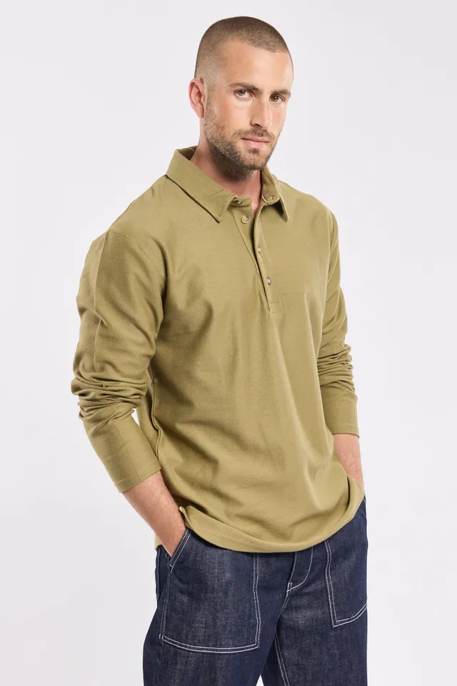 armor-lux-polo-manches-longues-homme-coton-l-ger-h-ritage image 1