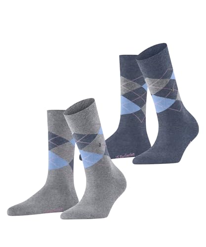 burlington-everyday-argyle-chaussettes-femme-coton-lot-de-2-gris-arctic-36-41 image 6