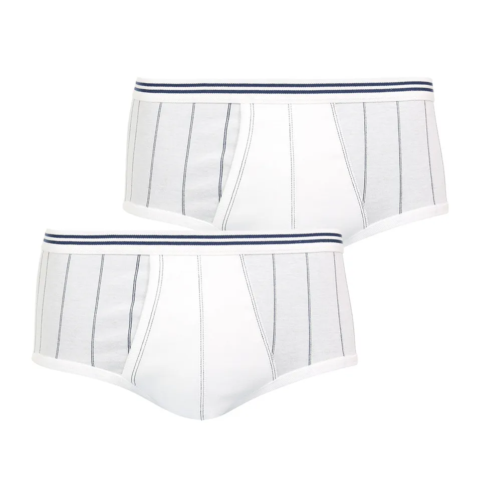 eminence-101-heritage-lot-de-2-slips-taille-haute-ouverts-coton-merceris image 1