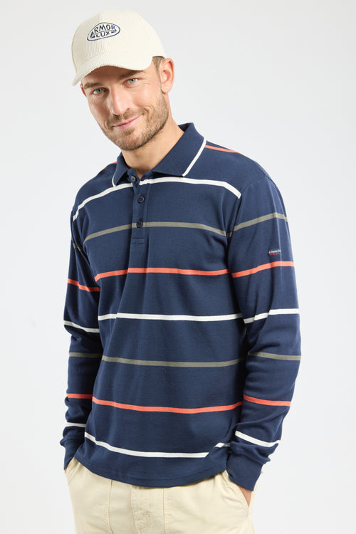 armor-lux-ml-polo-manches-longues-coton-ray-homme image 2