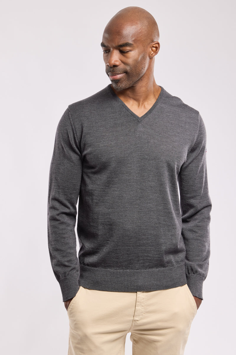 armor-lux-pull-col-v-noyal-homme-100-laine-m-rinos image 1