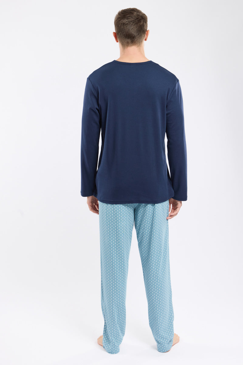 armor-lux-pyjama-homme-micromotifs-coton image 3