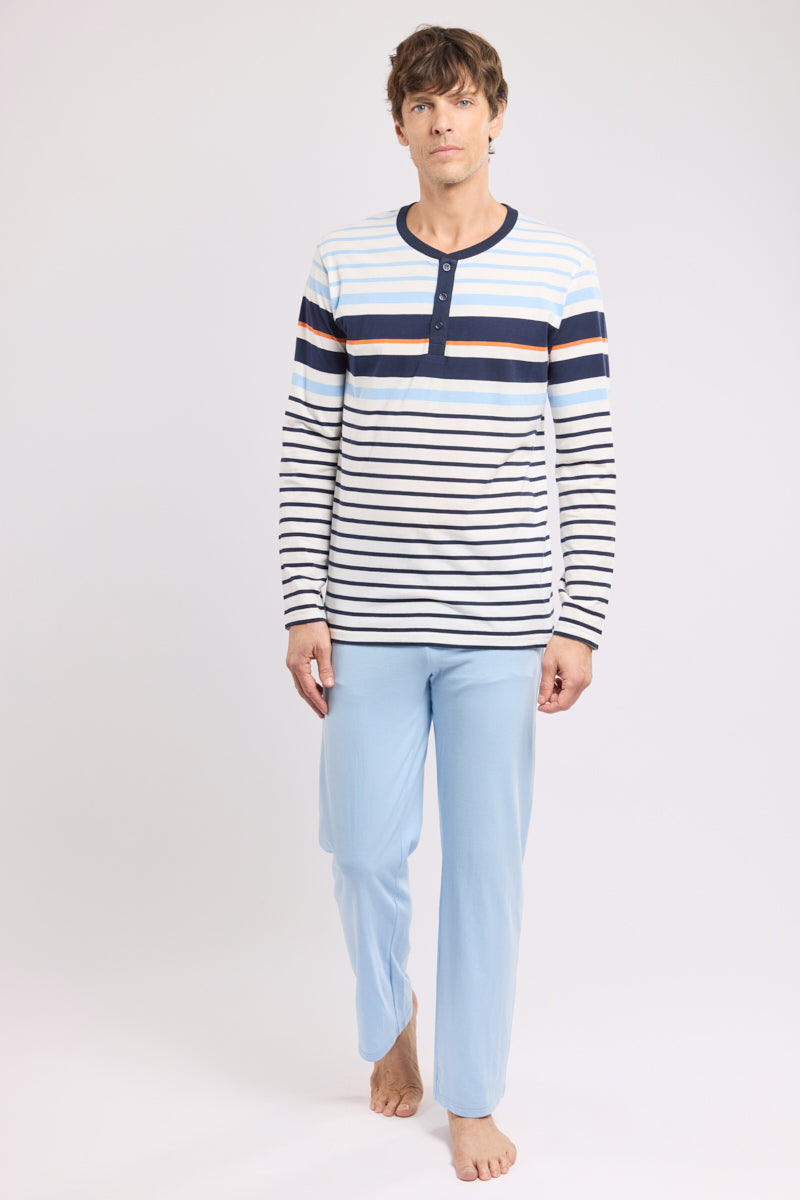 armor-lux-pyjama-ray-homme-coton-l-ger-jersey image 1