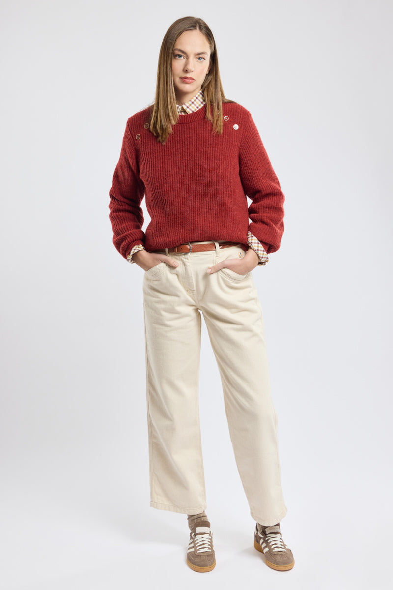 armor-lux-pull-col-rond-femme-alpaga-et-laine-fouesnant image 3