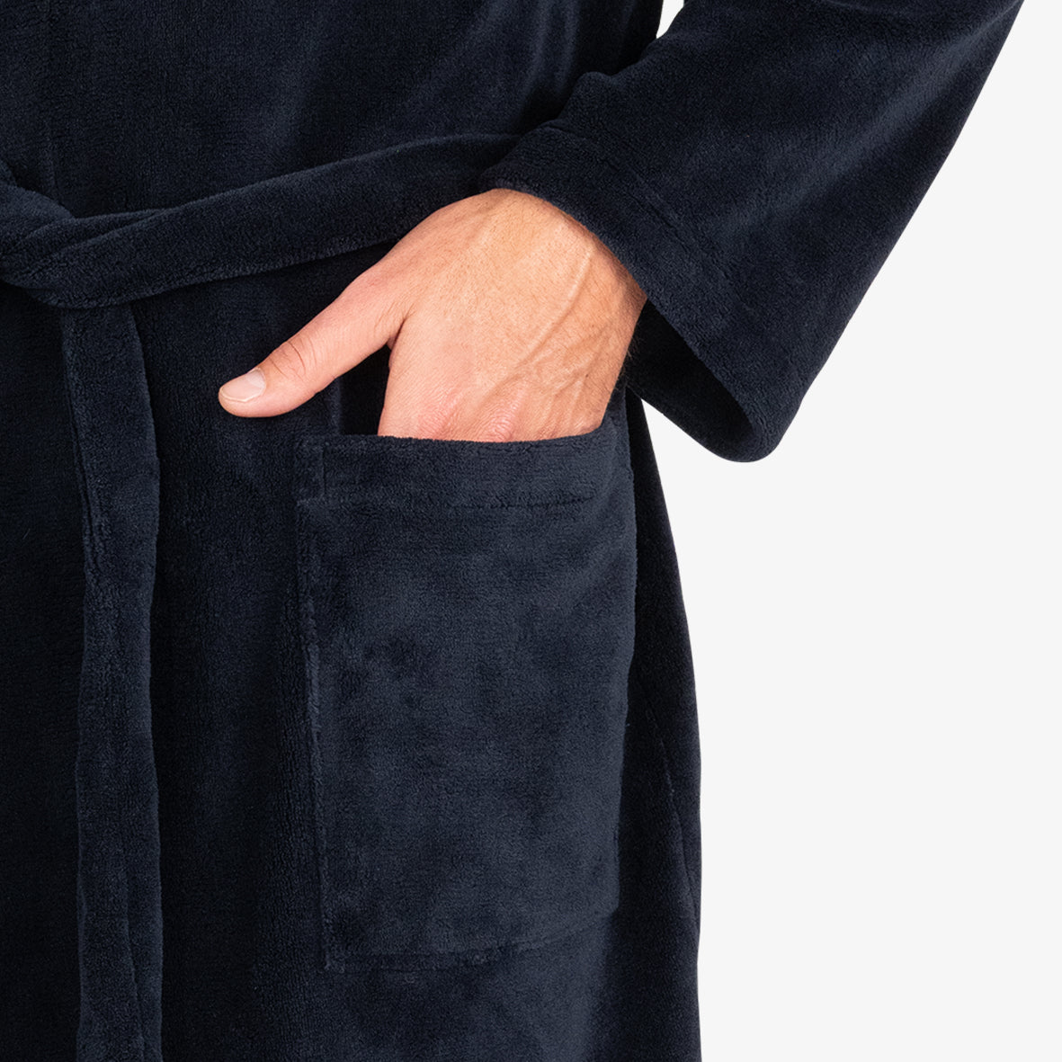 eminence-polaire-robe-de-chambre-homme-ceinture-et-poches-marine image 3