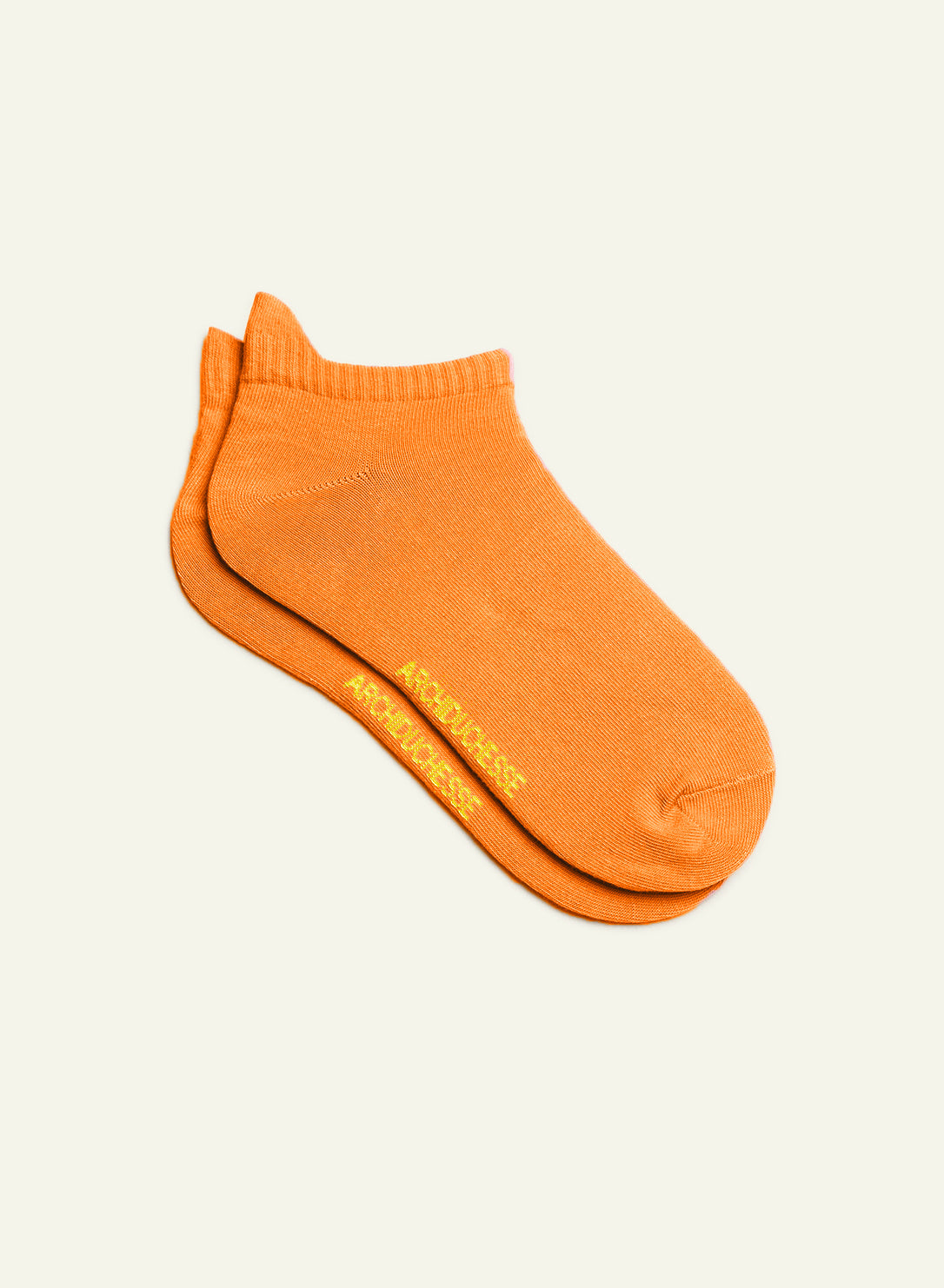 archiduchesse-socquette-basse-orange-mandarine-coton-unisexe image 2