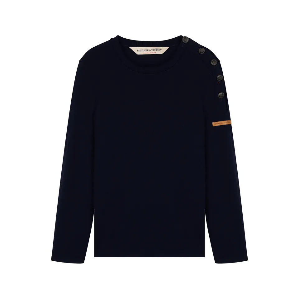saint-james-x-atelier-tuffery-transmission-pull-marin-femme-laine-m-rinos-marine image 1