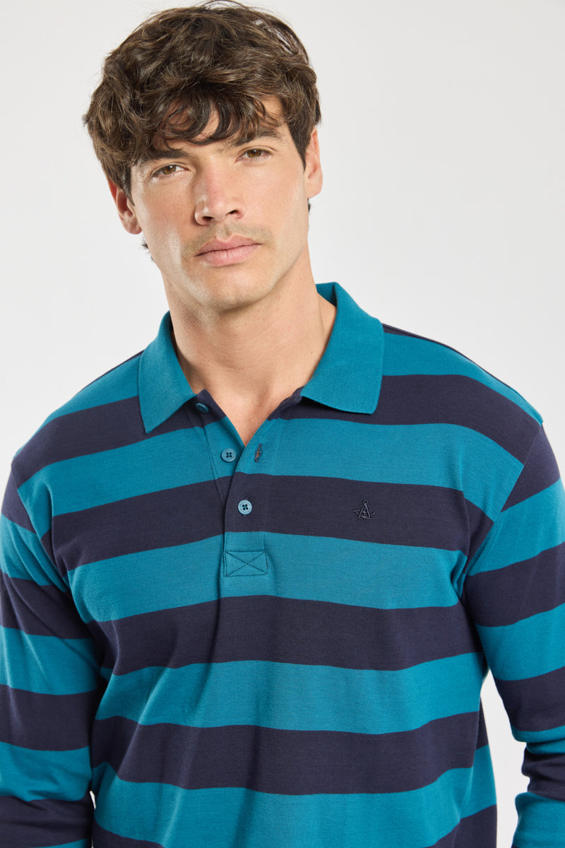 armor-lux-polo-ray-homme-manches-longues-coton-2 image 2