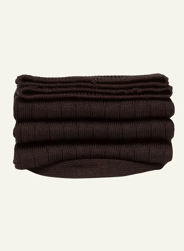 archiduchesse-de-luxe-chaussettes-fil-d-cosse-marron-chocolat-noir image 1