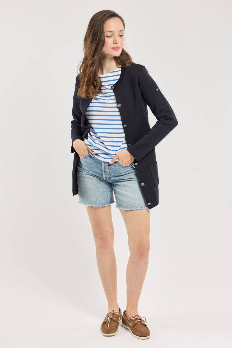 armor-lux-veste-longue-mellac-maille-milano-femme image 3
