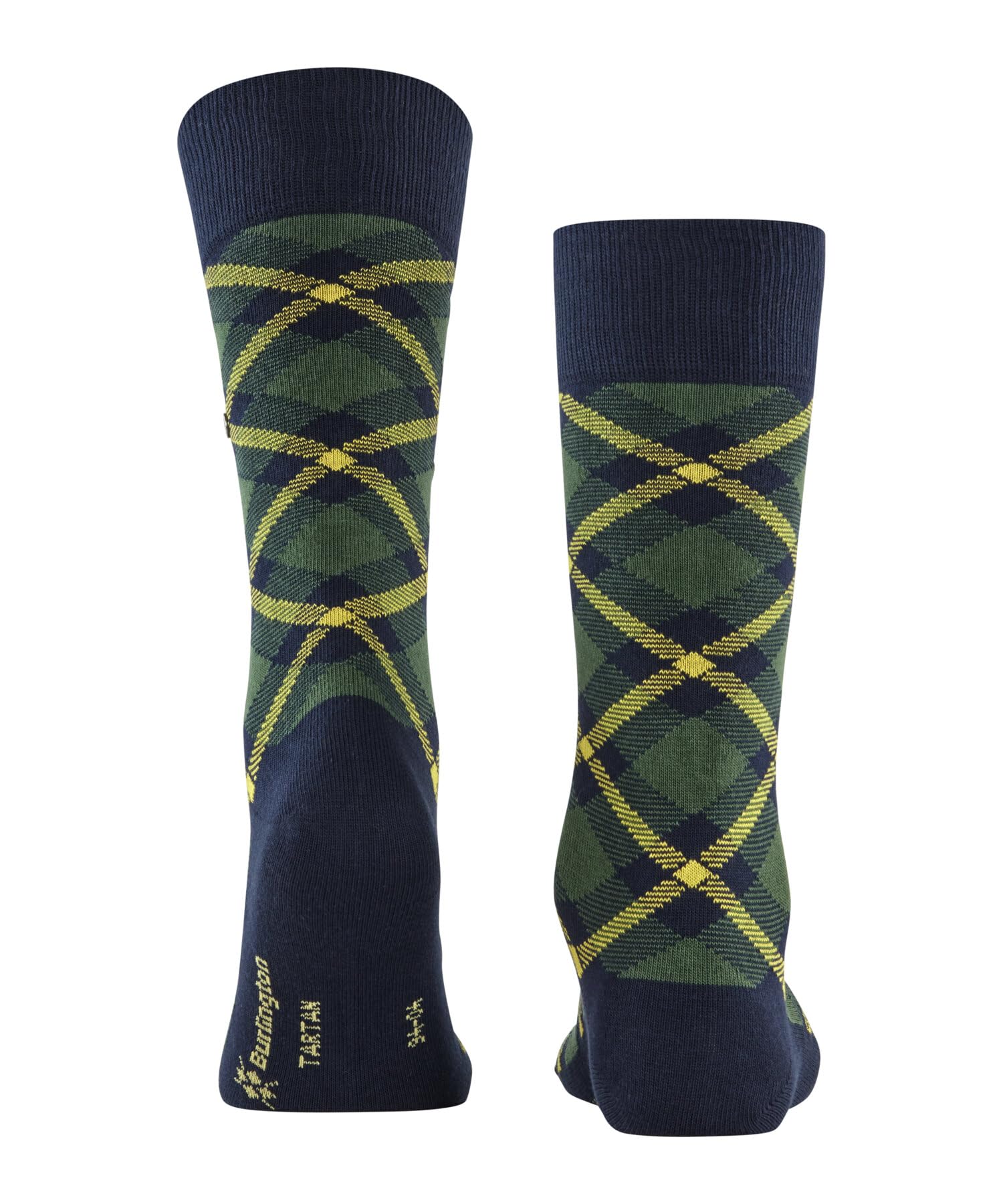burlington-tartan-chaussettes-homme-coton-bleu-marine image 2