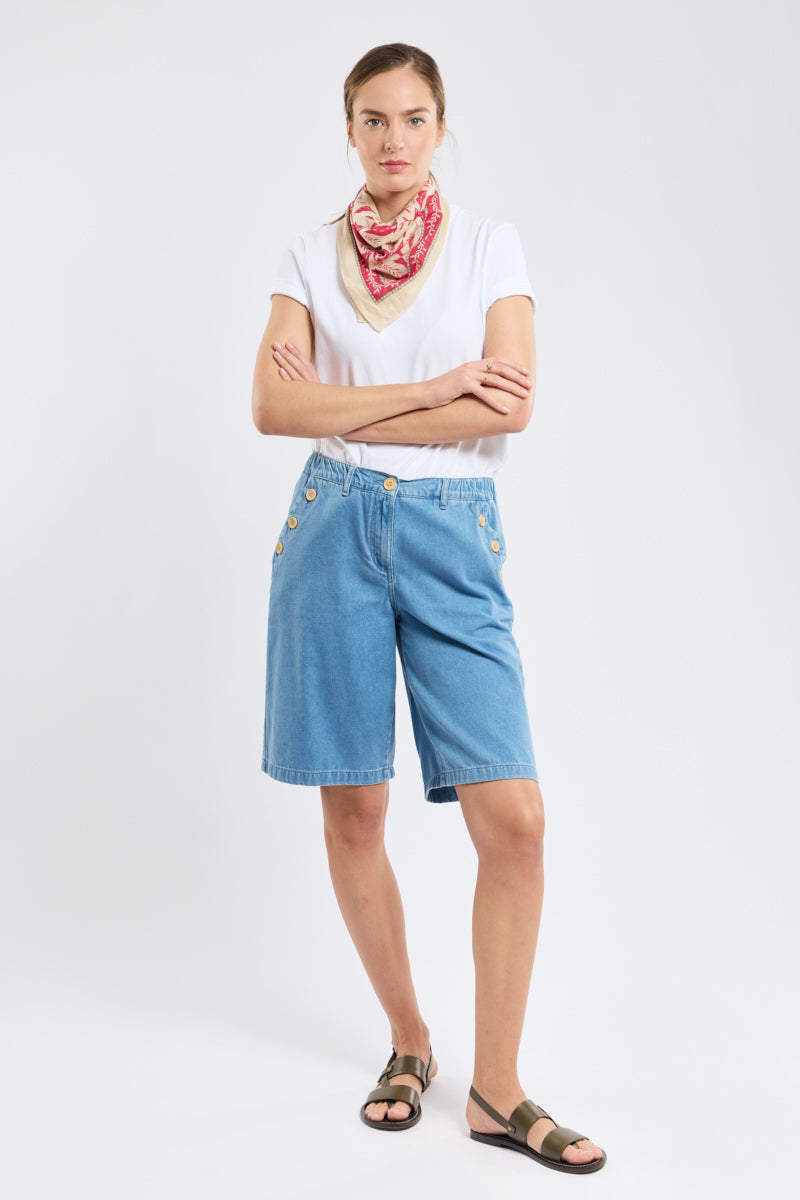 armor-lux-short-pont-femme-denim-coton-l-ger image 1