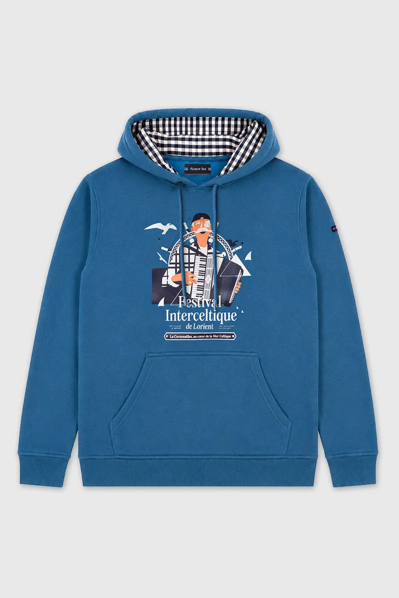armor-lux-sweat-fil-unisexe-sweat-molleton-capuche-poche-kangourou image 1