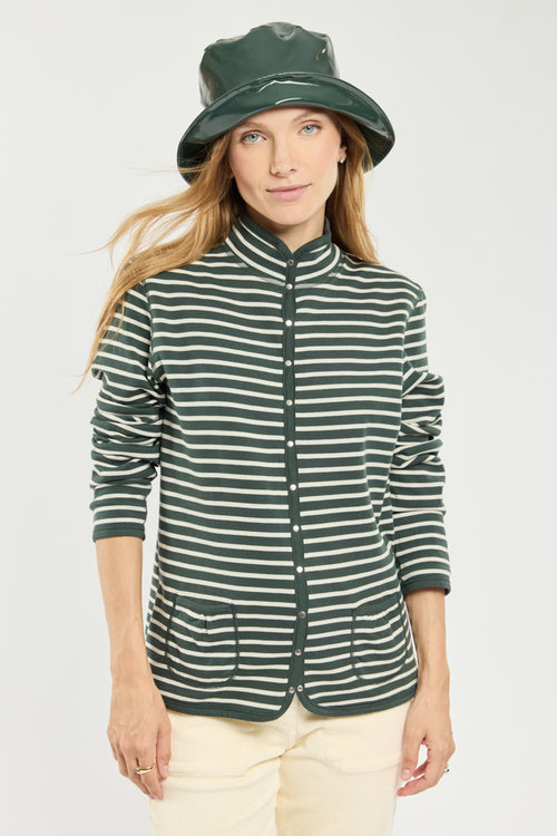armor-lux-veste-r-versible-femme-coton-vert-beige-ray image 2