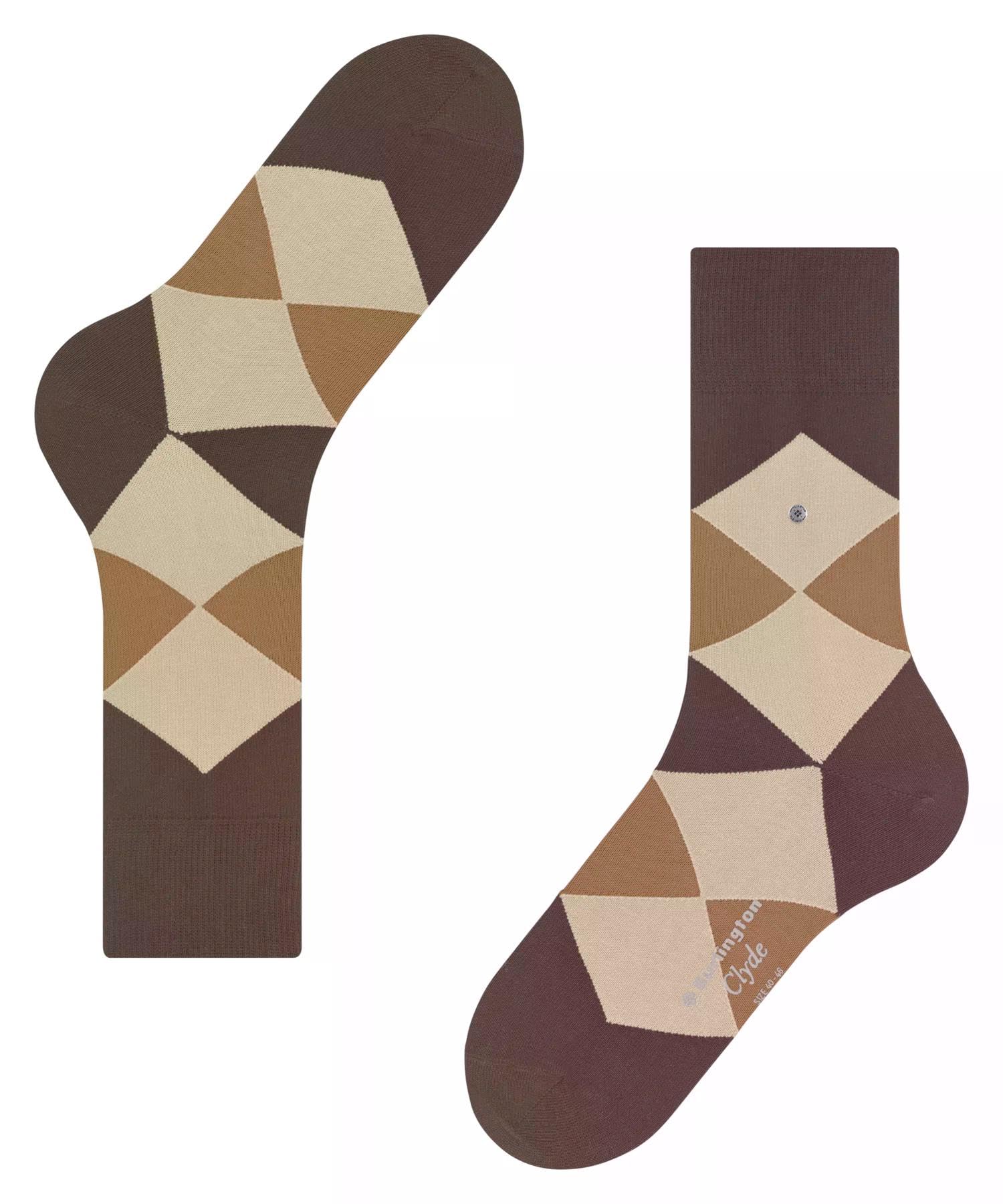 burlington-clyde-chaussettes-homme-coton-fantaisie-marron-brown-tan-5888-40-46 image 5