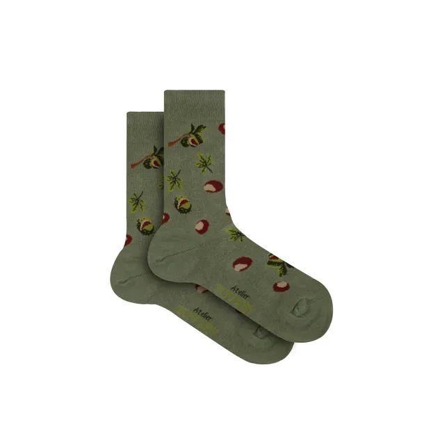 atelier-tuffery-causses-chaussettes-fines-unisexes-kaki image 1