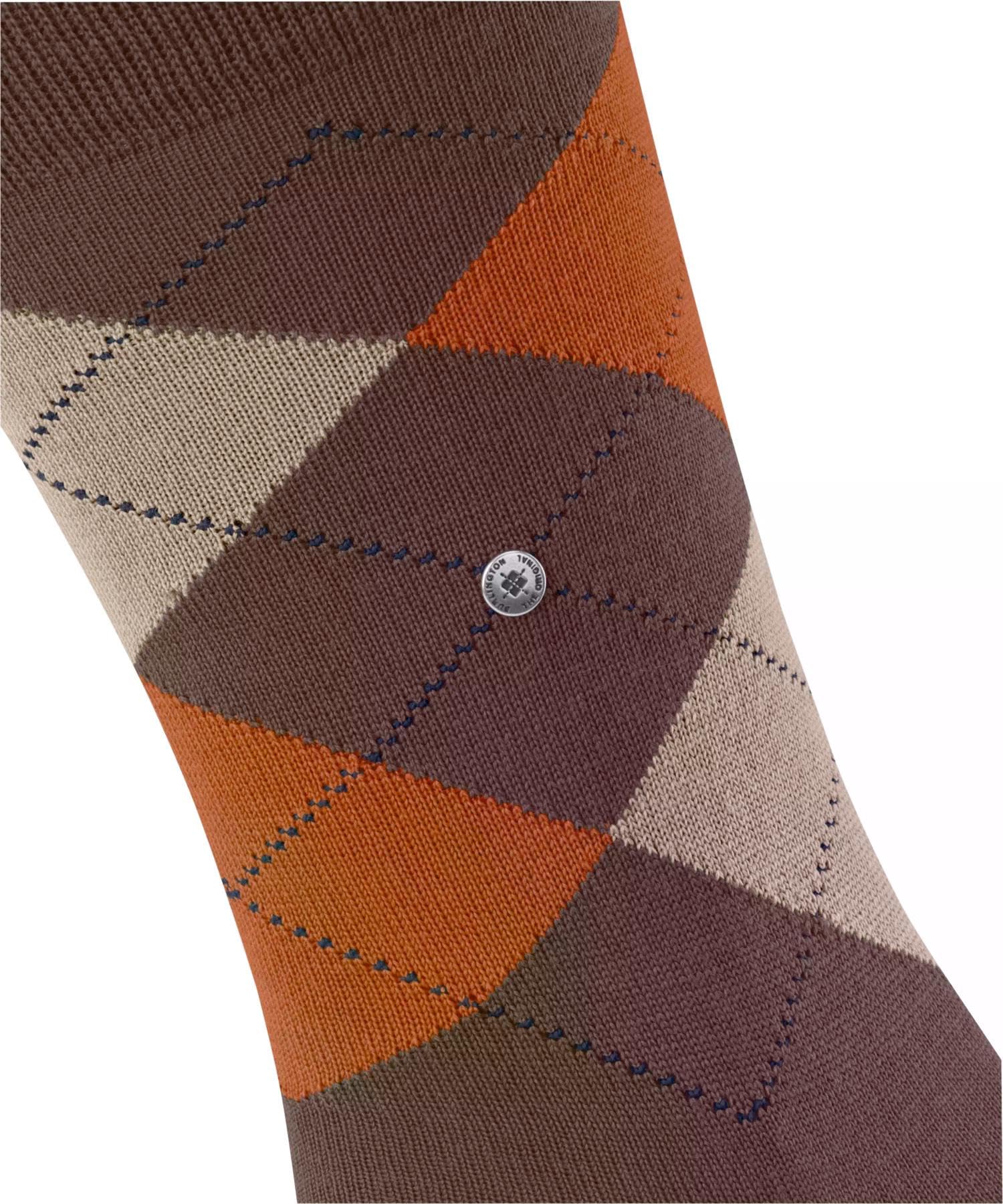 burlington-edinburgh-chaussettes-homme-laine-fantaisie-argyle-marron-hazelnut-52 image 4