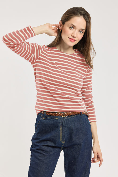 armor-lux-lesconil-marini-re-femme-manches-longues-coton-pais-3 image 2