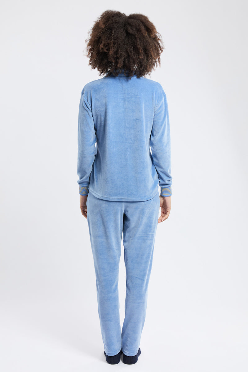 armor-lux-veste-zipp-e-homewear-velours-femme image 4
