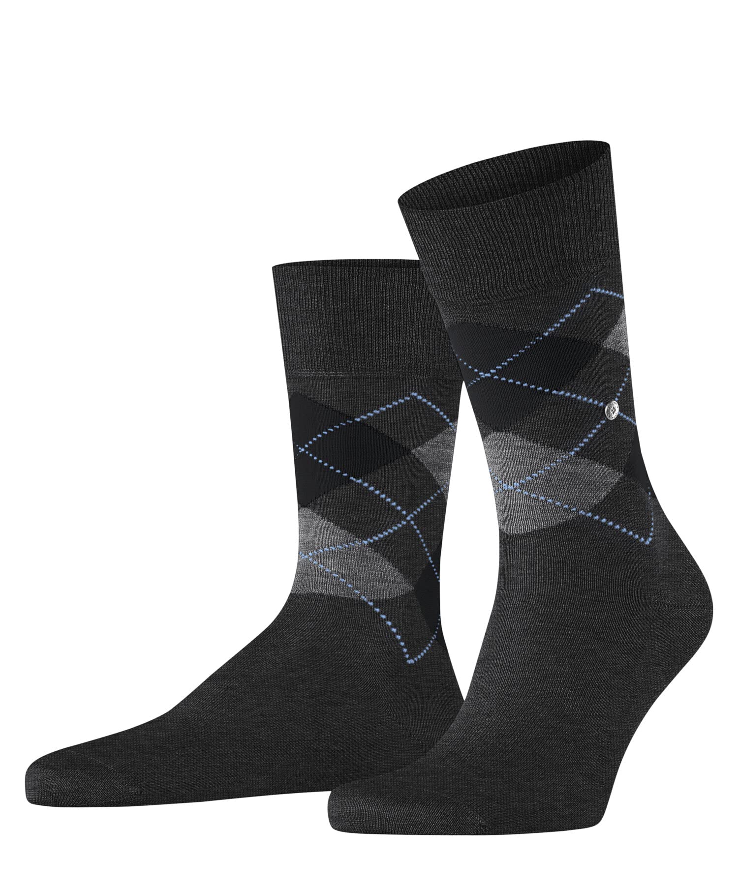 burlington-manchester-chaussettes-homme-coton-fantaisie-gris-anthracite-melange- image 1