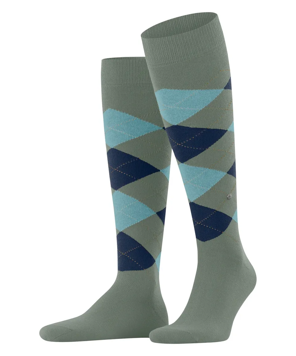 burlington-king-chaussettes-hautes-homme-coton-bio-argyle image 1