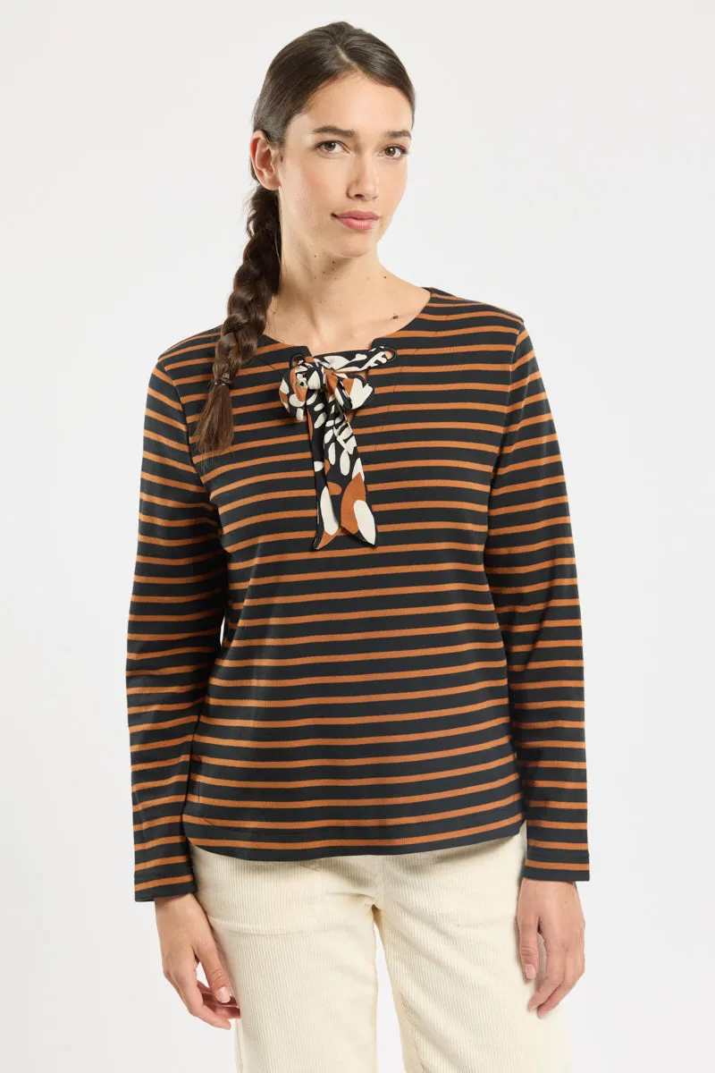 armor-lux-marini-re-col-lacet-coton-femme image 1
