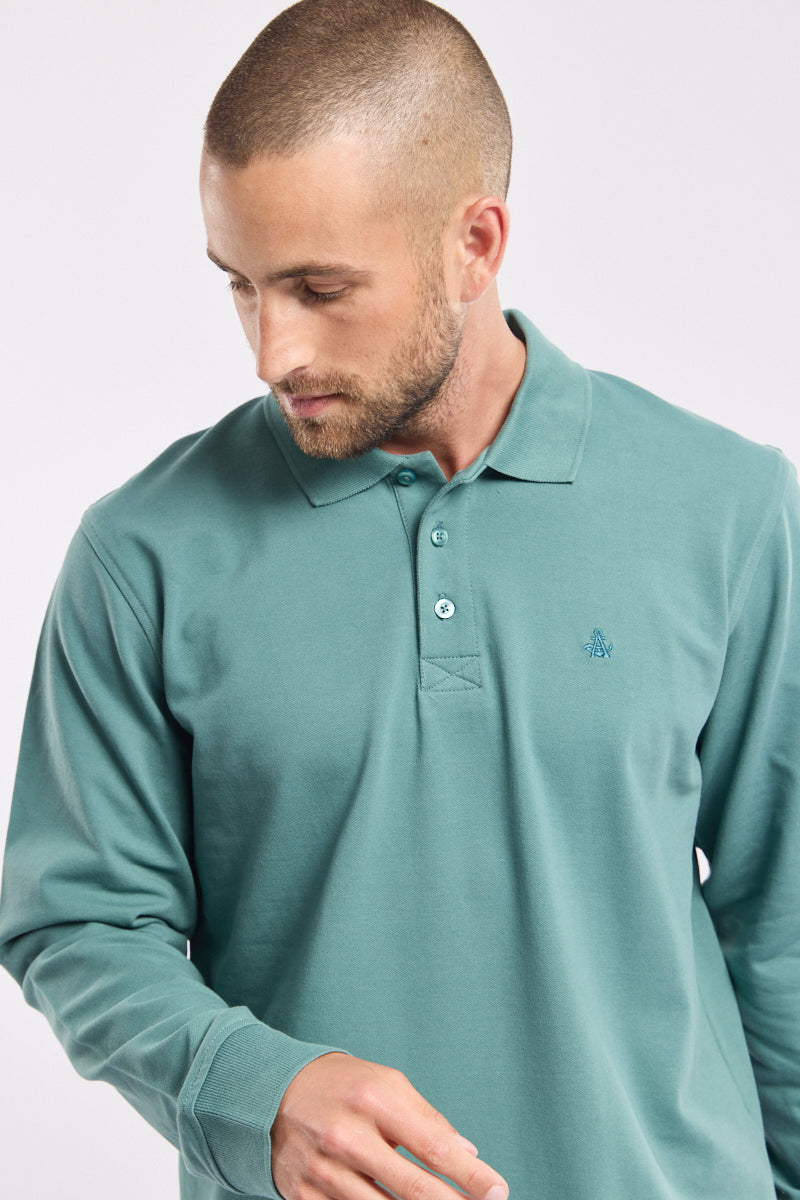 armor-lux-polo-manches-longues-coton-piqu-stretch image 4