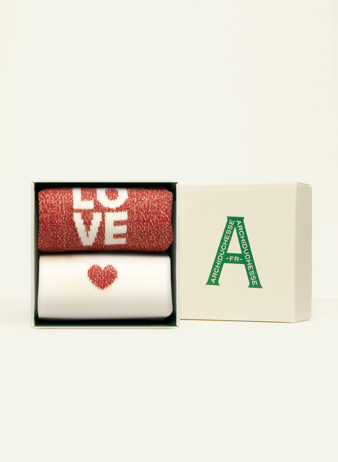 archiduchesse-duo-pair-fect-love-compl-tement-love-coffret-2-chaussettes-courtes image 1