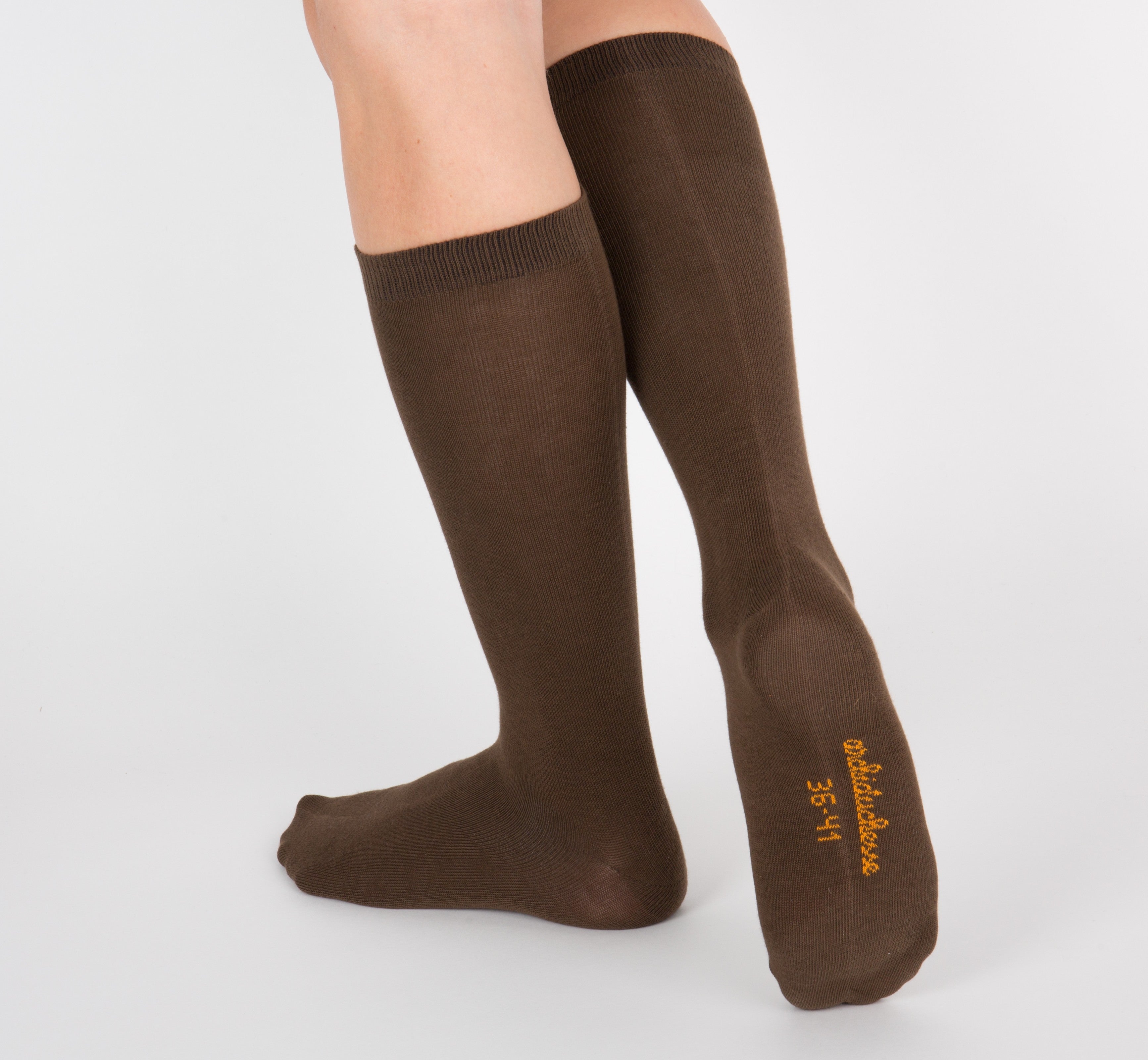 archiduchesse-de-ville-marron-chocolat-chaussettes-mi-hautes-unisexes image 2