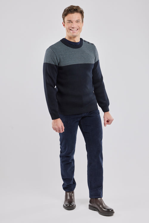 armor-lux-pull-marin-homme-jacquard-manche-longue-50-laine image 4