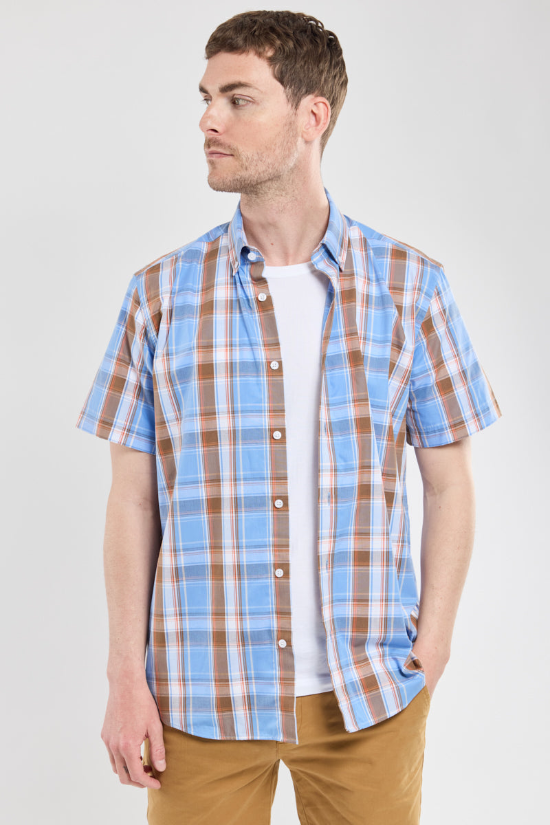 armor-lux-chemise-manches-courtes-coton-veneziano-col-am-ricain-homme image 1
