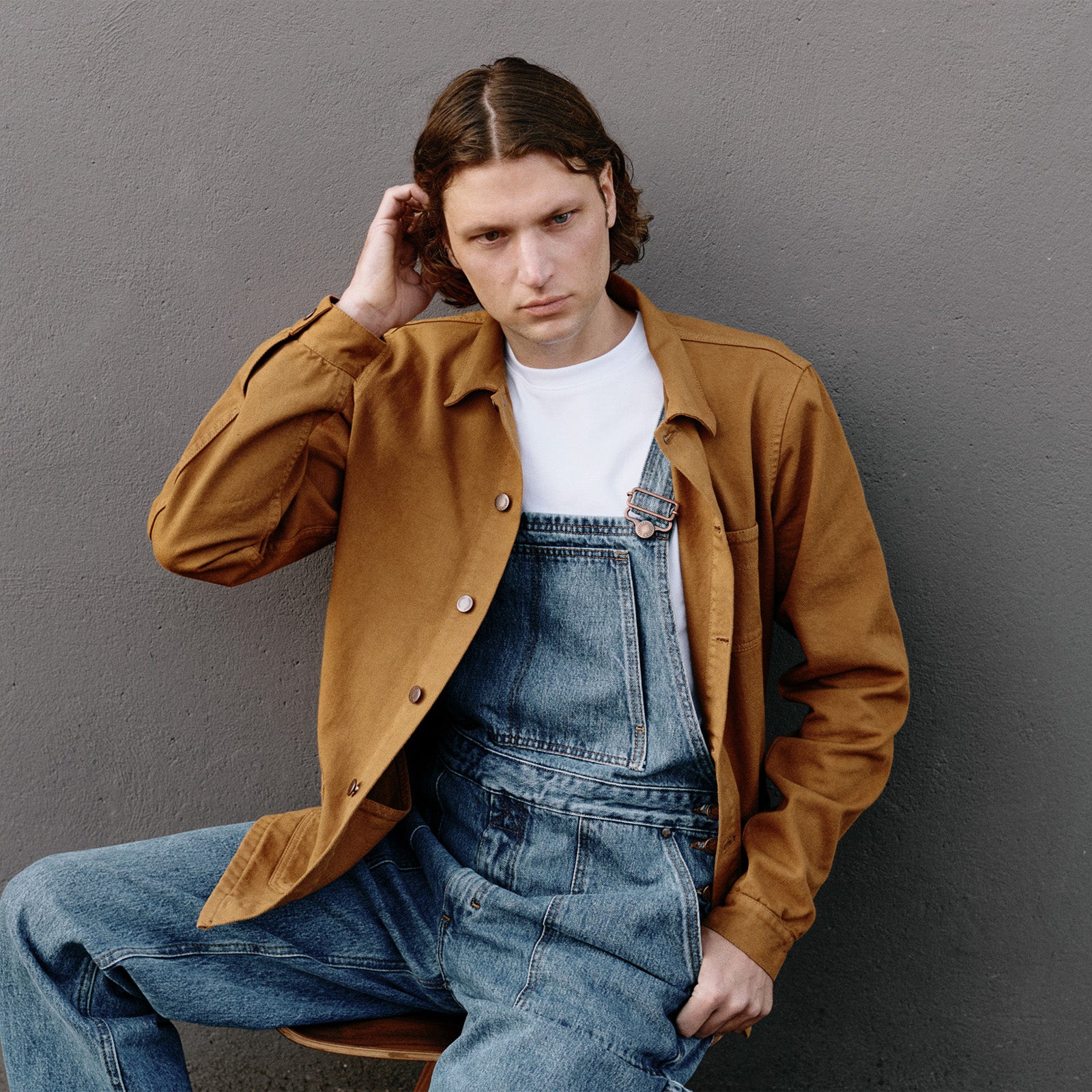 atelier-tuffery-m-jean-veste-homme-courte-denim-camel image 2