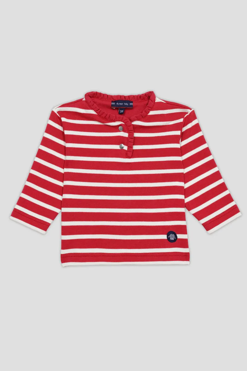 armor-lux-marini-re-col-boutonn-baby-coton-pais-260g-m image 1