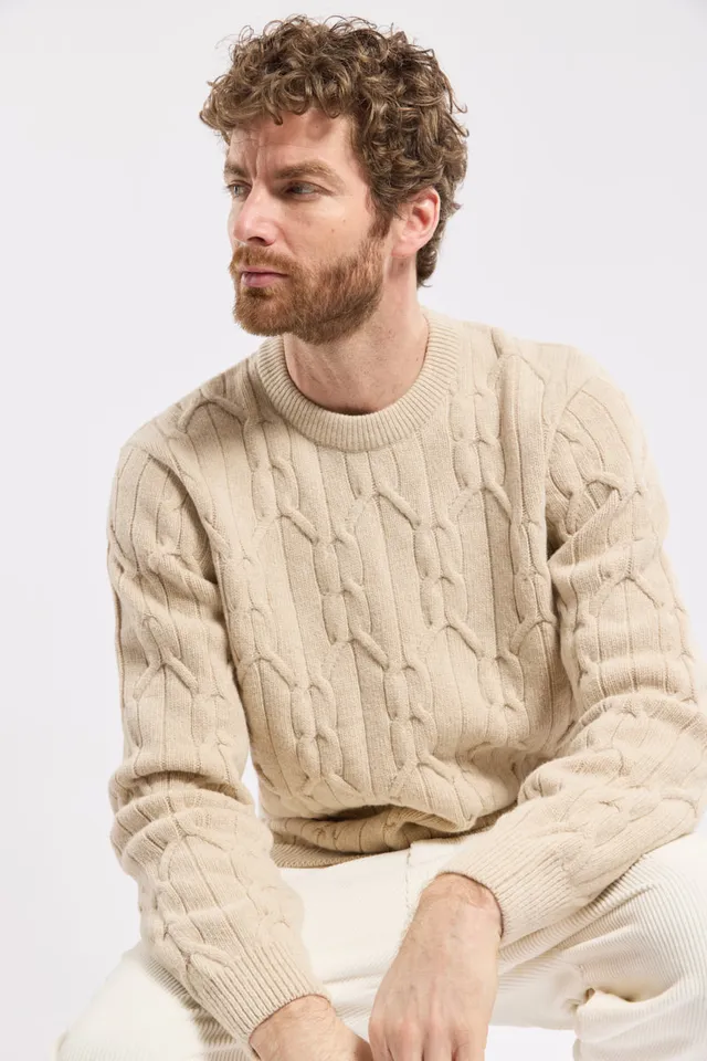 armor-lux-pull-irlandais-homme-heritage-80-laine-torsades image 1
