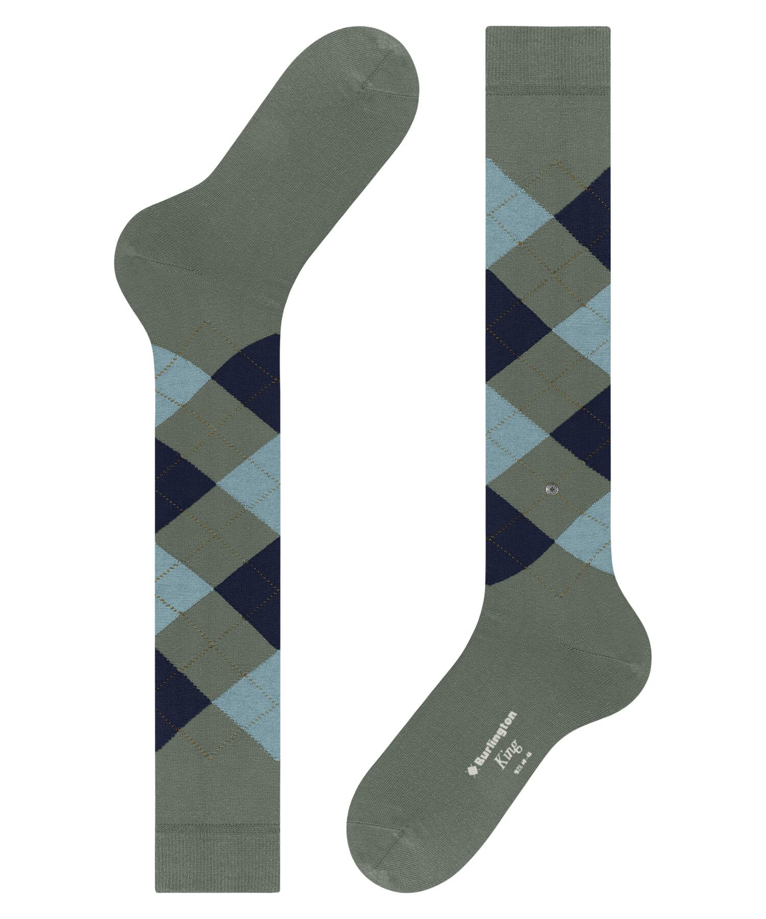 burlington-king-chaussettes-hautes-homme-coton-bio-argyle image 5
