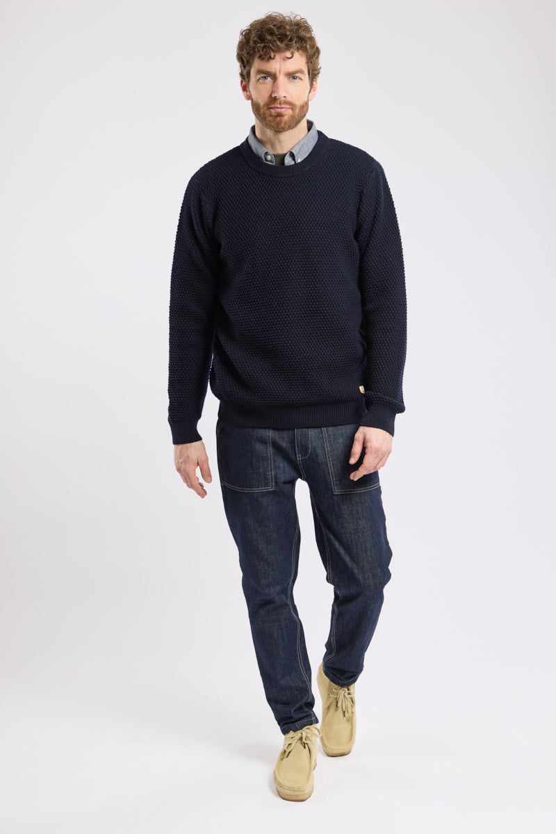 armor-lux-pull-col-rond-heritage-homme-100-laine-point-fantaisie image 3