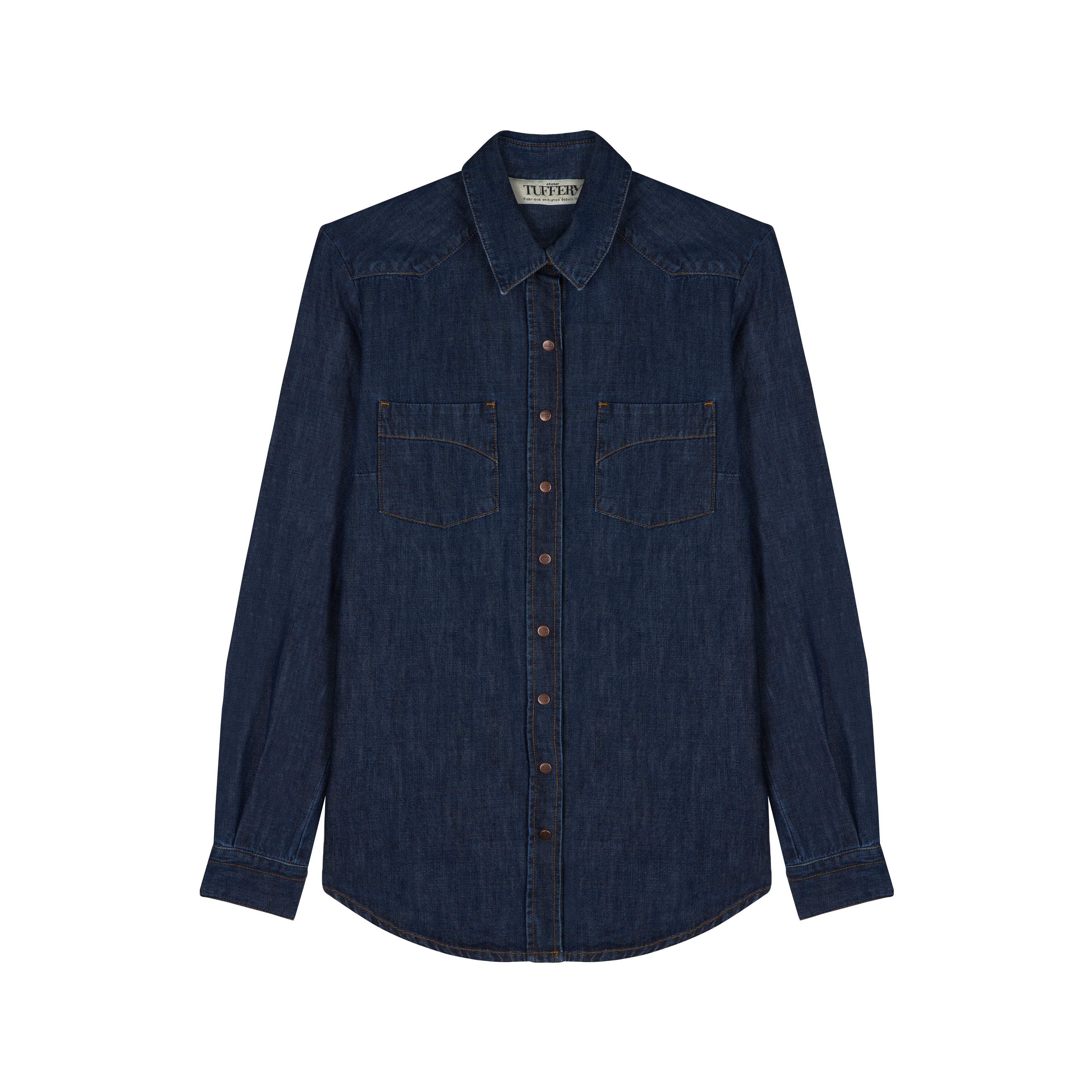 atelier-tuffery-chemise-femme-jean-brut-western-c-vennes image 1
