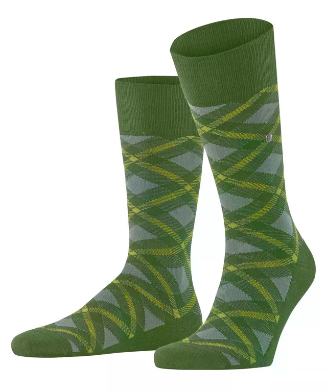 burlington-tartan-chaussettes-homme-coton-fantaisie-vert-fir-green-7656-40-46 image 1