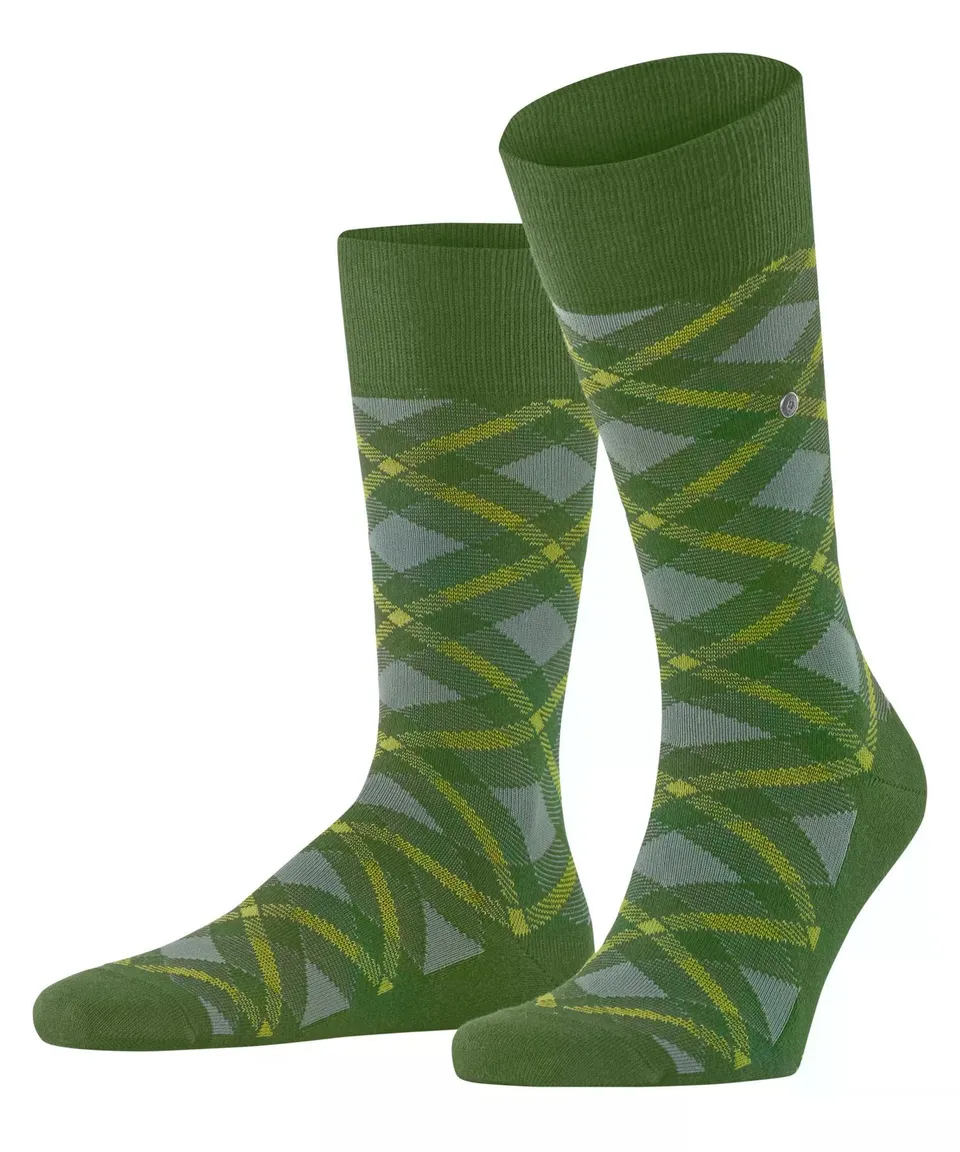burlington-tartan-chaussettes-homme-coton-fantaisie-vert-fir-green-7656-40-46 image 1