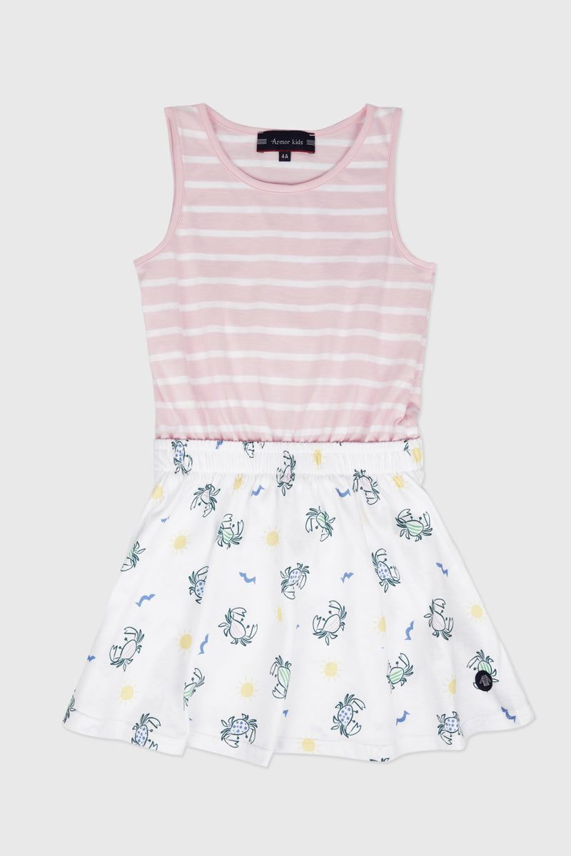 armor-lux-robe-enfant-crabes-sans-manches-coton image 1