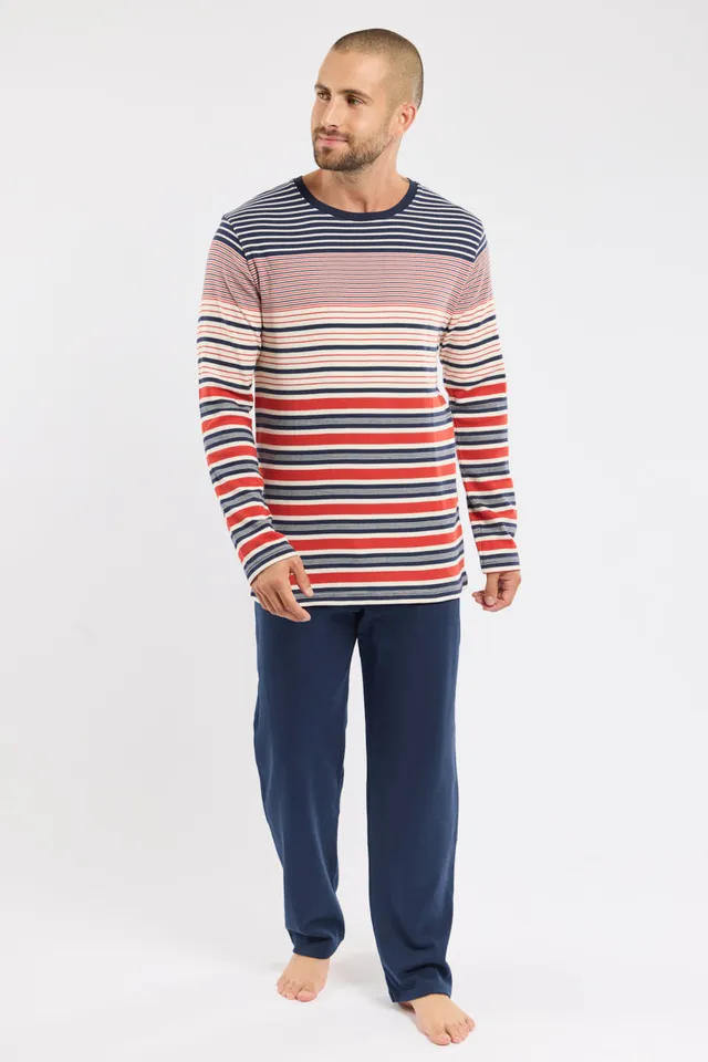 armor-lux-pyjama-droit-homme-coton-pais-interlock-ray image 1