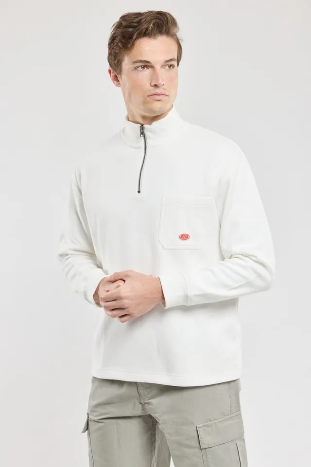 armor-lux-h-ritage-sweat-homme-col-camionneur-zipp-coton-pais image 1
