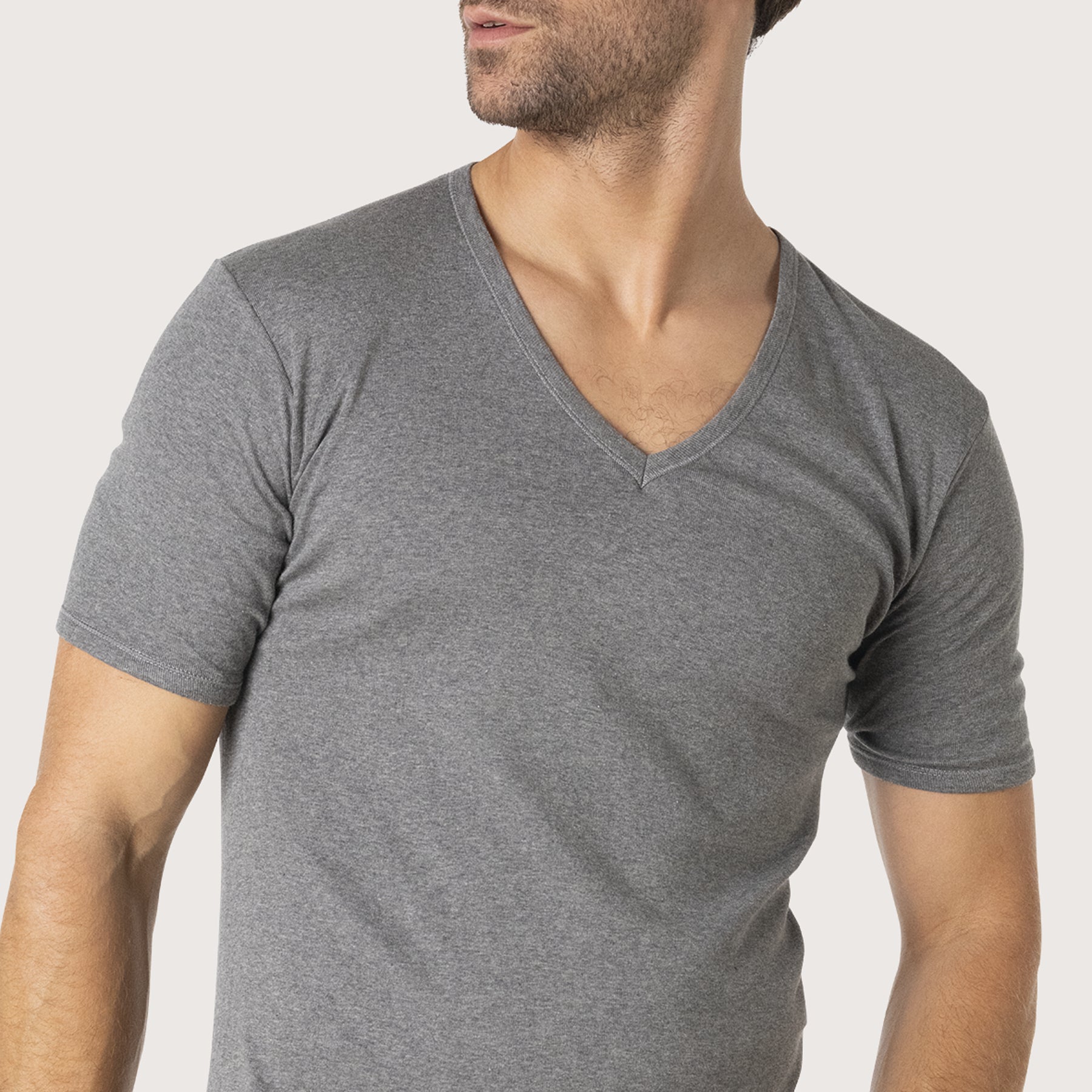 eminence-premium-tee-shirt-col-v-pur-coton-homme image 2
