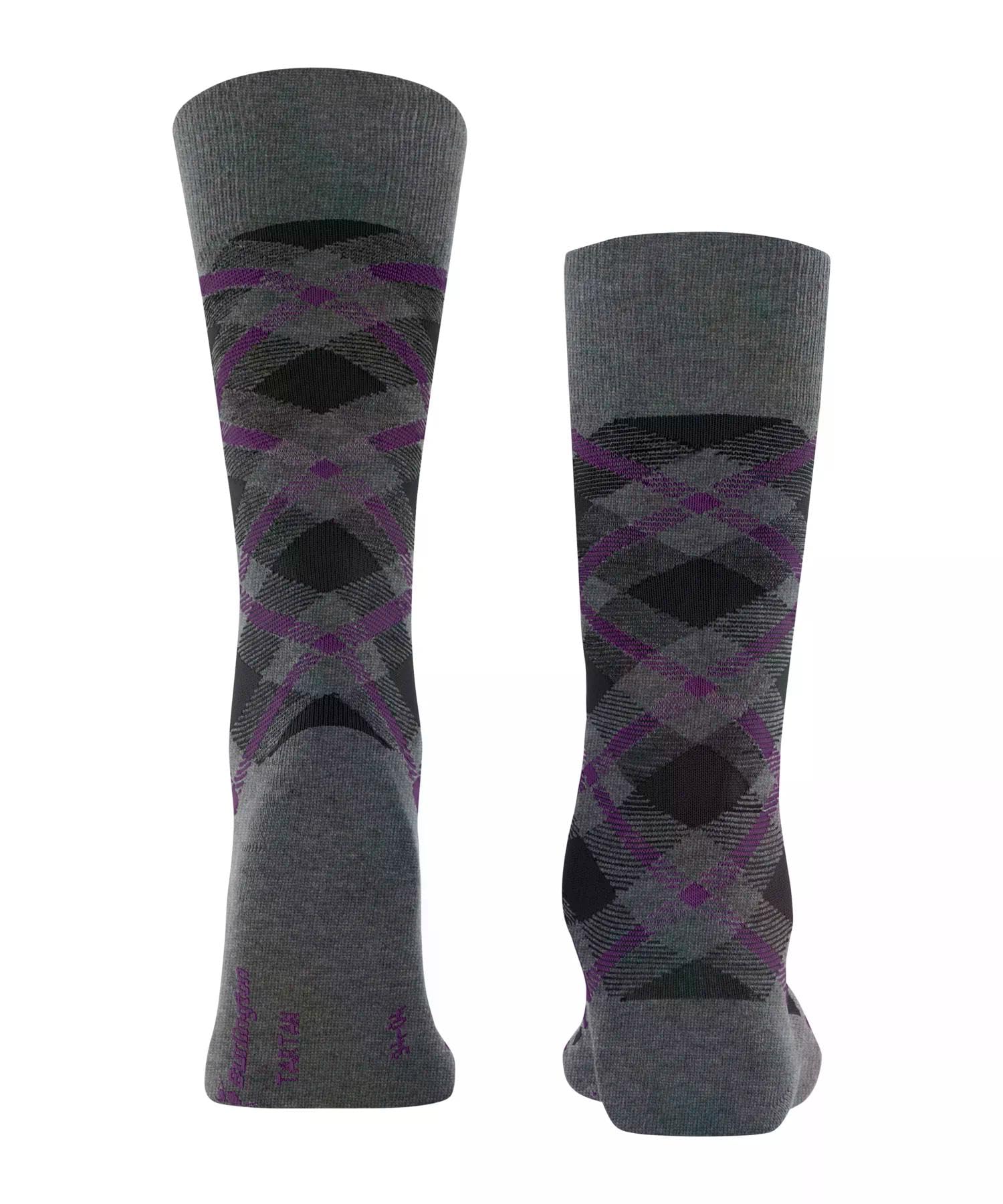 burlington-tartan-chaussettes-homme-gris-dark-grey-3970-40-46 image 2