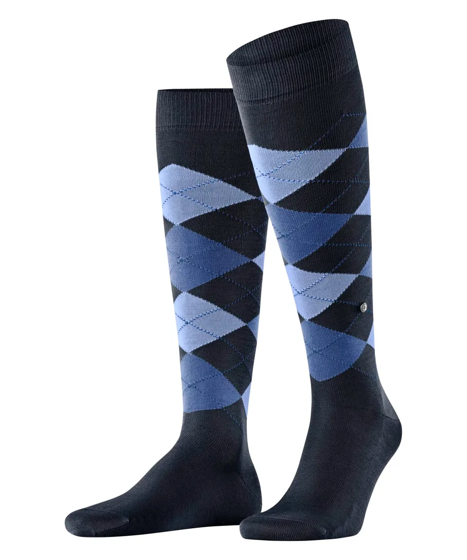 burlington-manchester-mi-bas-homme-coton-bio-opaque-losanges image 1