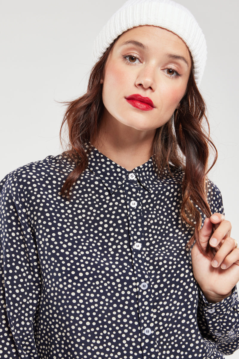 armor-lux-h-ritage-chemisier-pois-femme-cupro-viscose image 3