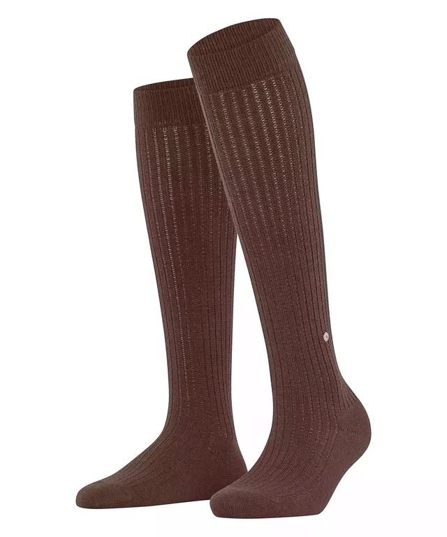 burlington-loom-chaussettes-longues-femme-laine-coton-respirant image 1